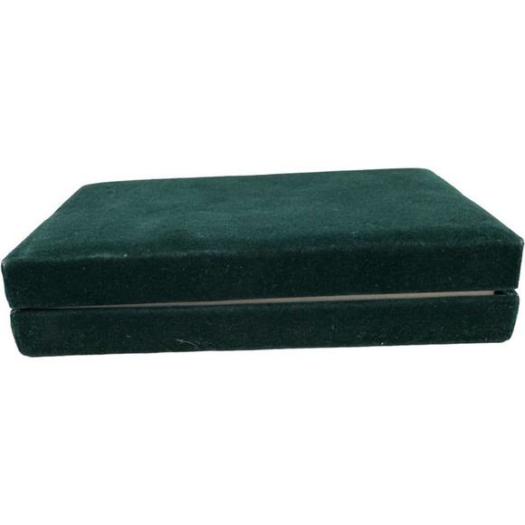 🍀 Vintage Sweet Sixteen Austrian Crystal Collection Earring Set Green Velvet Box - Picture 6 of 9